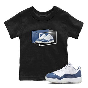11s Diffused Blue Shirts To Match Jordans Shoe Box sneaker match tees Air Jordan 11 Diffused Blue Tee SNRT Sneaker Release Tees Youth Baby Black 1 crew neck shirts