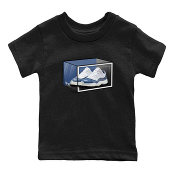 11s Diffused Blue Shirts To Match Jordans Shoe Box sneaker match tees Air Jordan 11 Diffused Blue Tee SNRT Sneaker Release Tees Youth Baby Black 2 crew neck shirts