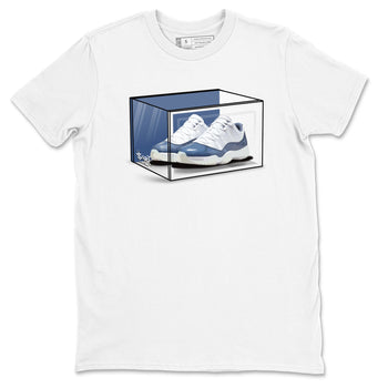 11s Diffused Blue Shirts To Match Jordans Shoe Box sneaker match tees Air Jordan 11 Diffused Blue Tee SNRT Sneaker Release Tees unisex cotton White 2 crew neck shirts