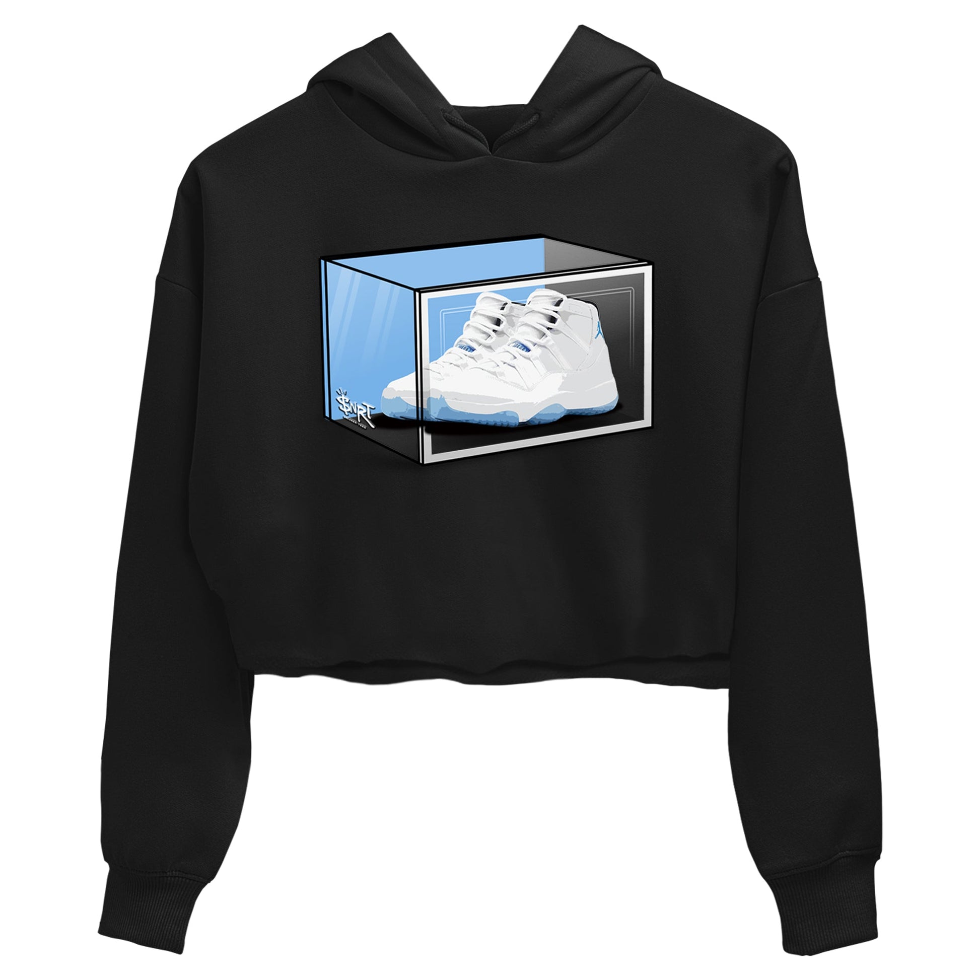 11s Legend Blue shirts to match jordans Shoe Box best t shirts to wear with jordans AJ11 Retro Legend Blue match shoes to clothes SNRT Sneaker Tees unisex cotton Black 2 crop tee