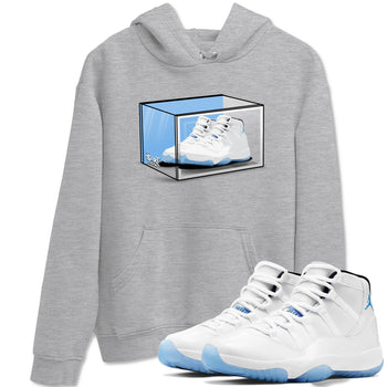 11s Legend Blue shirts to match jordans Shoe Box best t shirts to wear with jordans AJ11 Retro Legend Blue match shoes to clothes SNRT Sneaker Tees unisex cotton Heather Grey 1 shirts