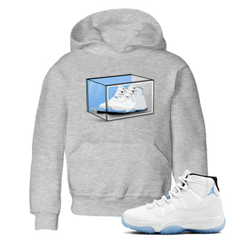 11s Legend Blue shirts to match jordans Shoe Box best t shirts to wear with jordans AJ11 Retro Legend Blue match shoes to clothes SNRT Sneaker Tees Youth Baby Heather Grey 1 tee