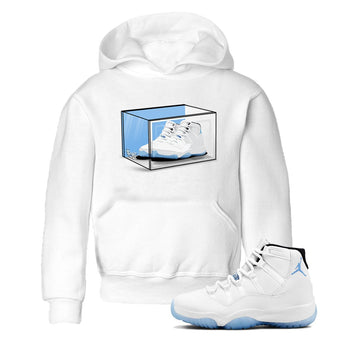 11s Legend Blue shirts to match jordans Shoe Box best t shirts to wear with jordans AJ11 Retro Legend Blue match shoes to clothes SNRT Sneaker Tees Youth Baby White 1 tee