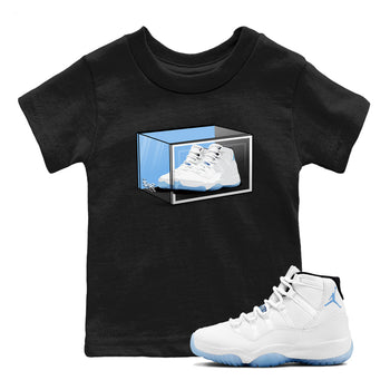 11s Legend Blue shirts to match jordans Shoe Box best t shirts to wear with jordans AJ11 Retro Legend Blue match shoes to clothes SNRT Sneaker Tees Youth Baby Black 1 tee