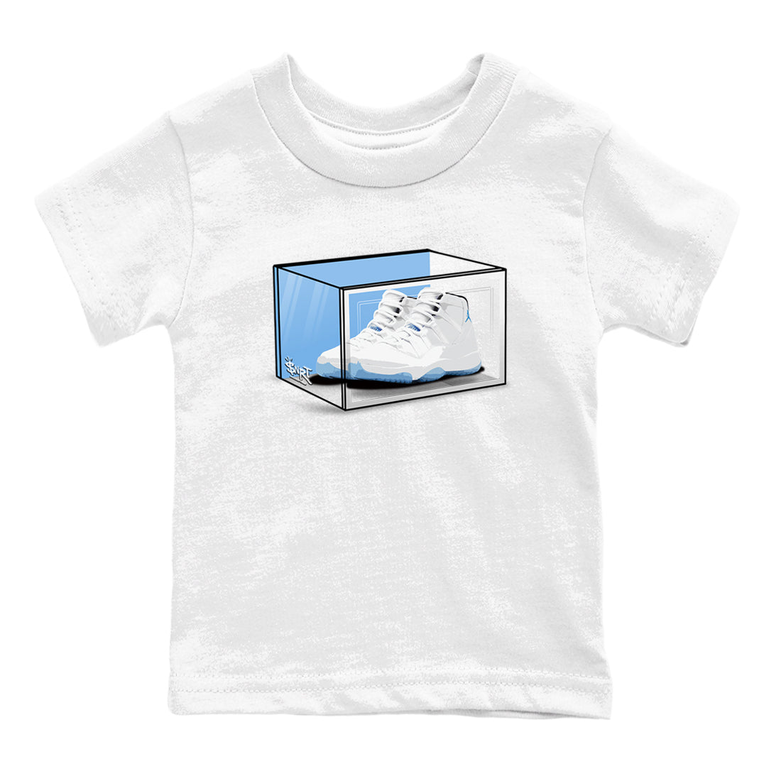 11s Legend Blue shirts to match jordans Shoe Box best t shirts to wear with jordans AJ11 Retro Legend Blue match shoes to clothes SNRT Sneaker Tees Youth Baby White 2 tee