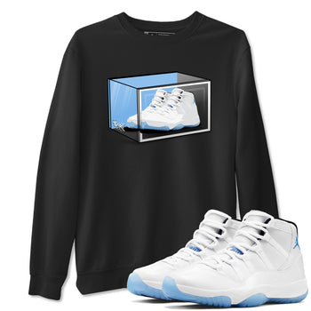 11s Legend Blue shirts to match jordans Shoe Box best t shirts to wear with jordans AJ11 Retro Legend Blue match shoes to clothes SNRT Sneaker Tees unisex cotton Black 1 shirts