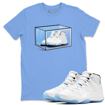 11s Legend Blue shirts to match jordans Shoe Box best t shirts to wear with jordans AJ11 Retro Legend Blue match shoes to clothes SNRT Sneaker Tees unisex cotton Carolina Blue 1 shirts