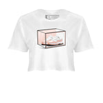 Air Jordan 11 Low Legend Pink shirts to match jordans Shoe Box sneaker match tees 11s Legend Pink SNRT Sneaker Tees streetwear brand White 2 crop tee