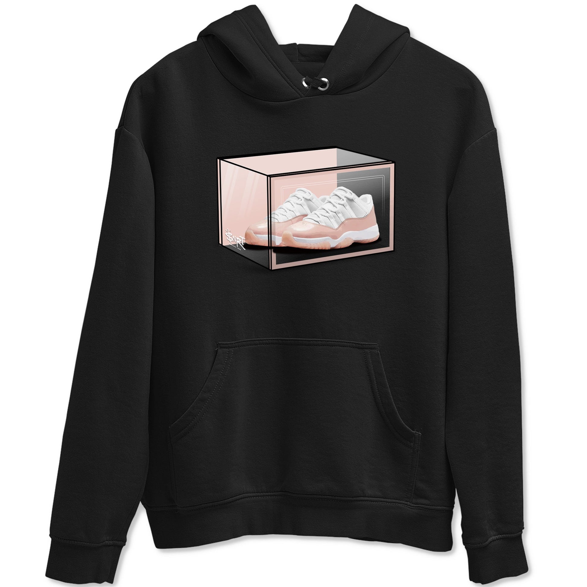 Air Jordan 11 Low Legend Pink shirts to match jordans Shoe Box sneaker match tees 11s Legend Pink SNRT Sneaker Tees streetwear brand Black 2 unisex cotton tee