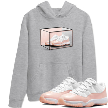 Air Jordan 11 Low Legend Pink shirts to match jordans Shoe Box sneaker match tees 11s Legend Pink SNRT Sneaker Tees streetwear brand Heather Grey 1 unisex cotton tee