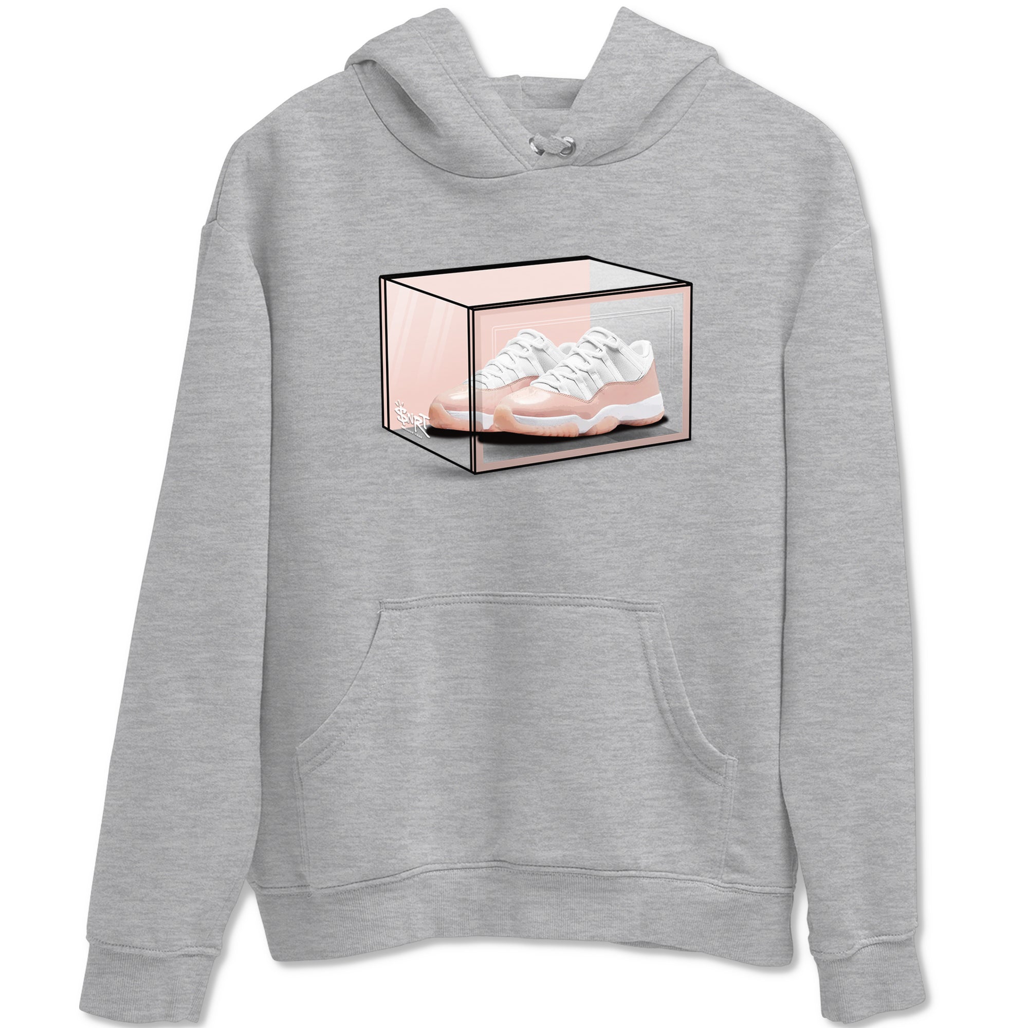 Air Jordan 11 Low Legend Pink shirts to match jordans Shoe Box sneaker match tees 11s Legend Pink SNRT Sneaker Tees streetwear brand Heather Grey 2 unisex cotton tee
