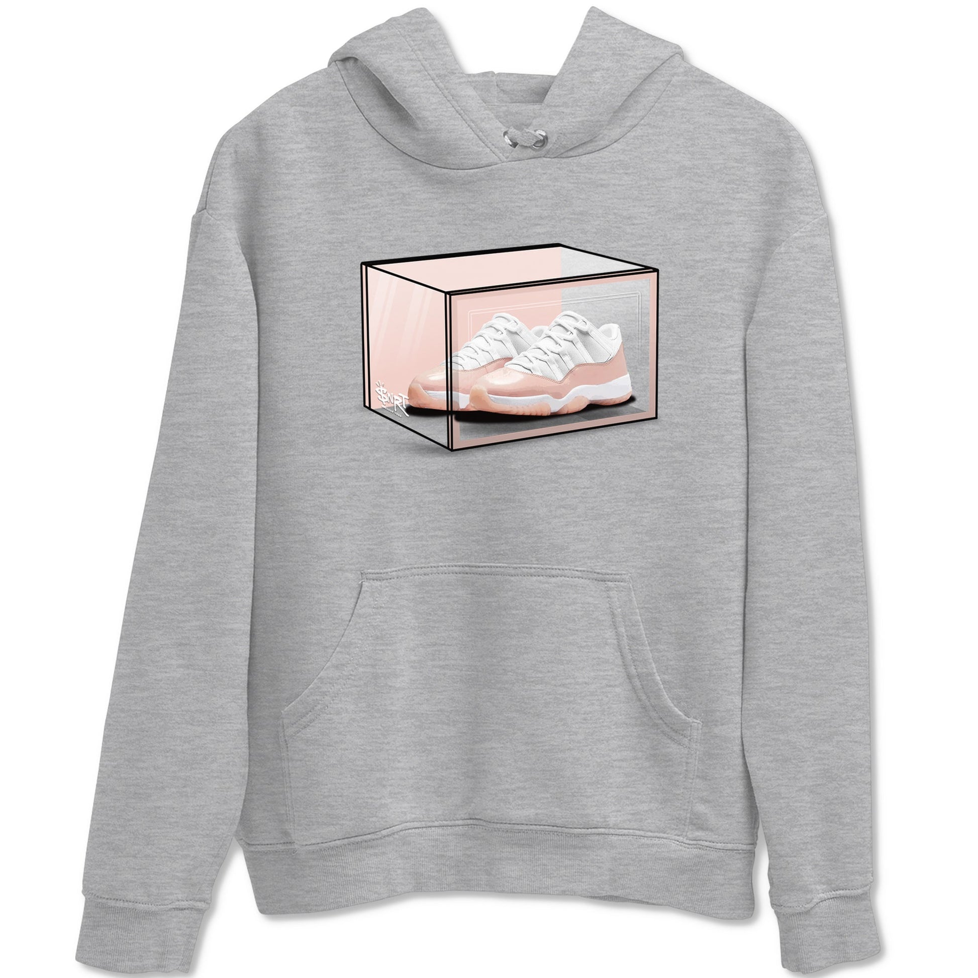 Air Jordan 11 Low Legend Pink shirts to match jordans Shoe Box sneaker match tees 11s Legend Pink SNRT Sneaker Tees streetwear brand Heather Grey 2 unisex cotton tee