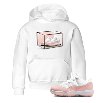 Air Jordan 11 Low Legend Pink shirts to match jordans Shoe Box sneaker match tees 11s Legend Pink SNRT Sneaker Tees streetwear brand Baby and Youth White 1 cotton tee