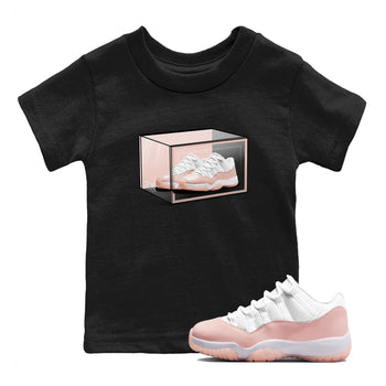 Air Jordan 11 Low Legend Pink shirts to match jordans Shoe Box sneaker match tees 11s Legend Pink SNRT Sneaker Tees streetwear brand Baby and Youth Black 1 cotton tee