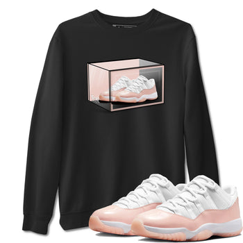 Air Jordan 11 Low Legend Pink shirts to match jordans Shoe Box sneaker match tees 11s Legend Pink SNRT Sneaker Tees streetwear brand Black 1 unisex cotton tee