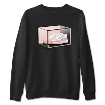 Air Jordan 11 Low Legend Pink shirts to match jordans Shoe Box sneaker match tees 11s Legend Pink SNRT Sneaker Tees streetwear brand Black 2 unisex cotton tee