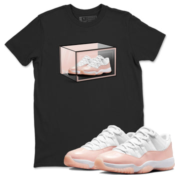 Air Jordan 11 Low Legend Pink shirts to match jordans Shoe Box sneaker match tees 11s Legend Pink SNRT Sneaker Tees streetwear brand Black 1 unisex cotton tee