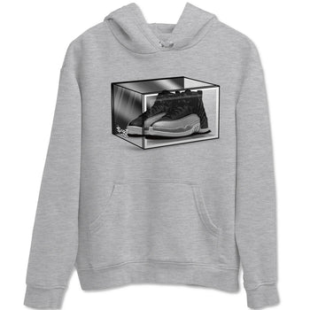 12s Black Wolf Grey shirts to match jordans Shoe Box sneaker match tees Air Jordan 12 Black Wolf Grey match shoes to clothes SNRT Sneaker Tees unisex cotton Heather Grey 2 shirts