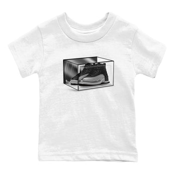 12s Black Wolf Grey shirts to match jordans Shoe Box sneaker match tees Air Jordan 12 Black Wolf Grey match shoes to clothes SNRT Sneaker Tees Youth Baby White 2 tee