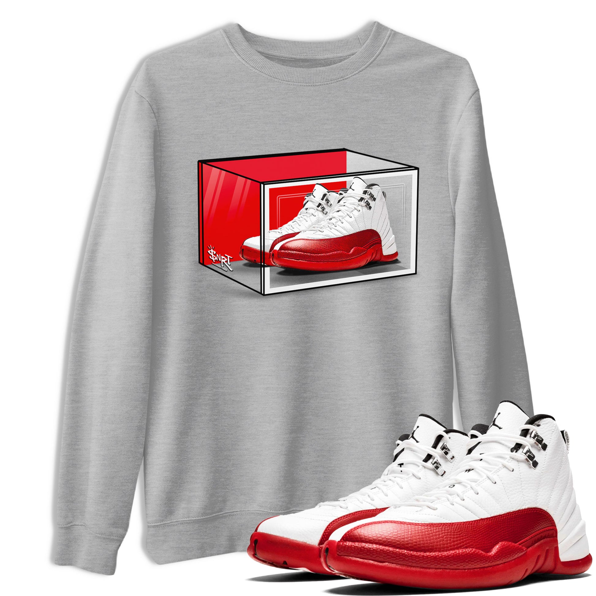 Shoe Box Adult Tops - Air Jordan 12 Cherry - SNRT Sneaker T-shirts