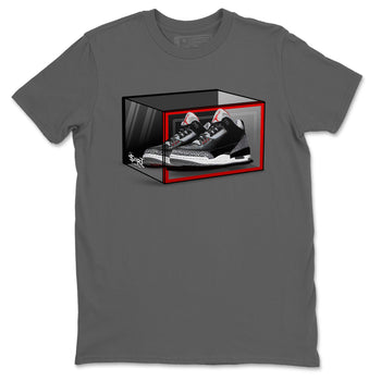 3s Black Cement shirts to match jordans Shoe Box sneaker match tees Air Jordan 3 Retro OG Black Cement match shoes to clothes SNRT Sneaker Tees unisex cotton Cool Grey 2 shirts
