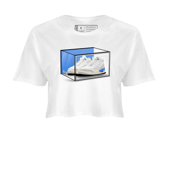 Air Jordan 3 Lucky Shorts shirts to match jordans Shoe Box sneaker match tees Air Jordan 3 Retro Lucky Shorts match shoes to clothes SNRT Sneaker Tees unisex cotton White 2 crop tee