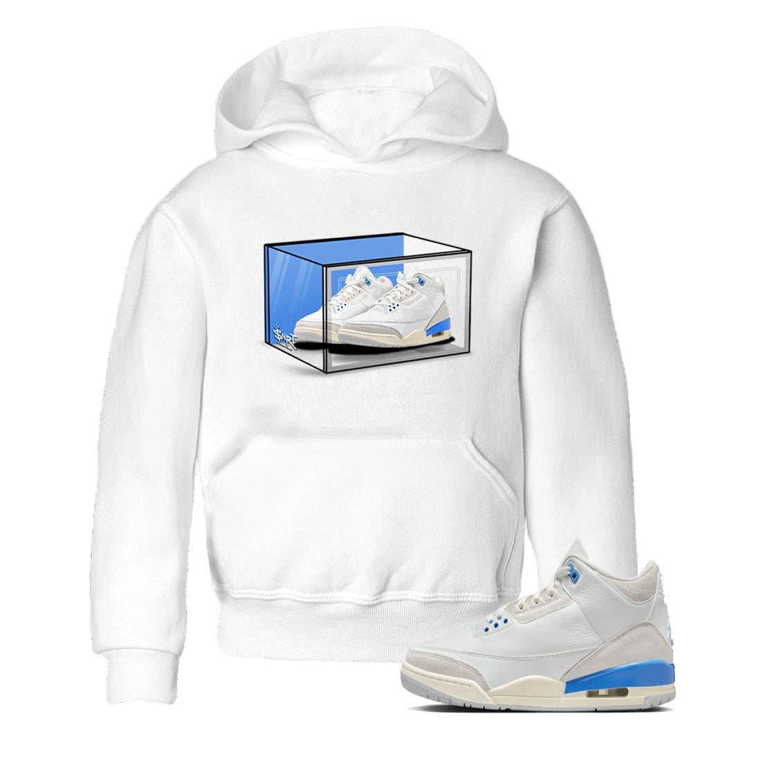 Air Jordan 3 Lucky Shorts shirts to match jordans Shoe Box sneaker match tees Air Jordan 3 Retro Lucky Shorts match shoes to clothes SNRT Sneaker Tees Youth Baby White 1 tee
