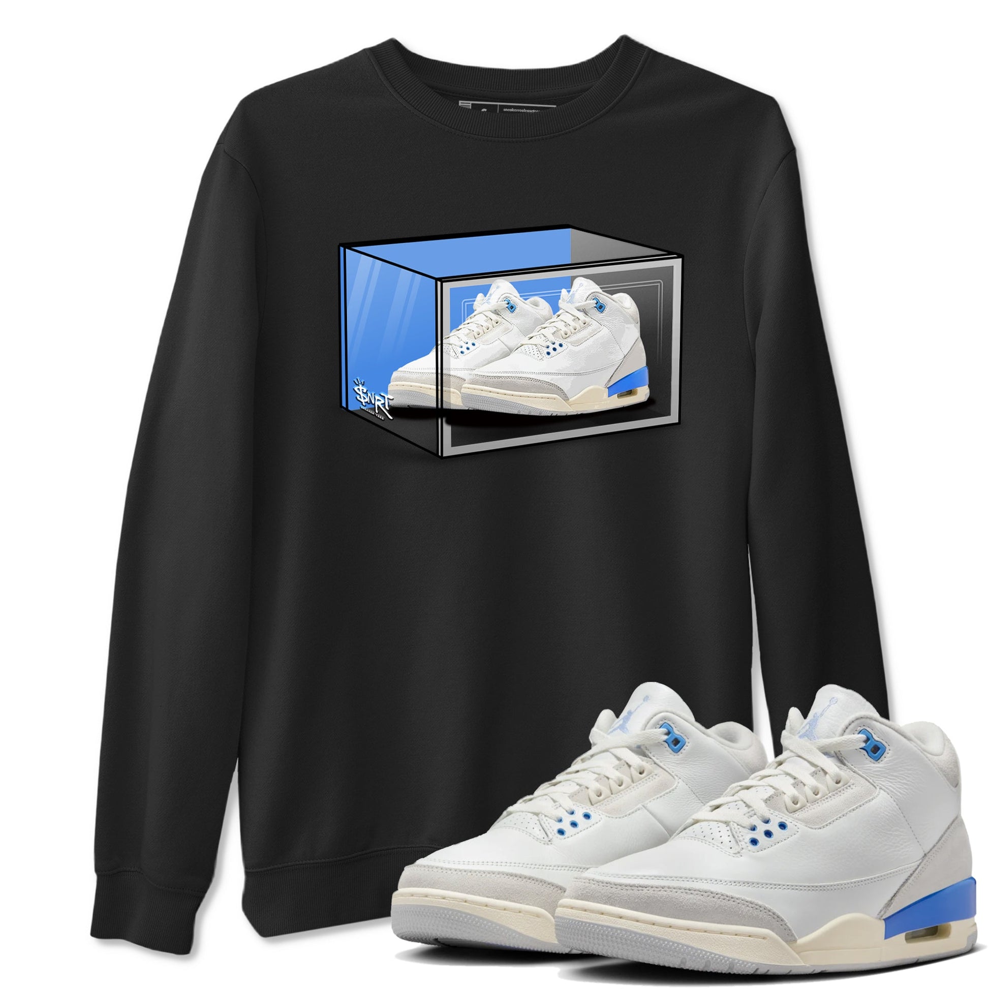 Air Jordan 3 Lucky Shorts shirts to match jordans Shoe Box sneaker match tees Air Jordan 3 Retro Lucky Shorts match shoes to clothes SNRT Sneaker Tees unisex cotton Black 1 shirts