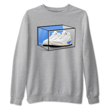 Air Jordan 3 Lucky Shorts shirts to match jordans Shoe Box sneaker match tees Air Jordan 3 Retro Lucky Shorts match shoes to clothes SNRT Sneaker Tees unisex cotton Heather Grey 2 shirts