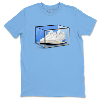 Air Jordan 3 Lucky Shorts shirts to match jordans Shoe Box sneaker match tees Air Jordan 3 Retro Lucky Shorts match shoes to clothes SNRT Sneaker Tees unisex cotton Carolina Blue 2 shirts