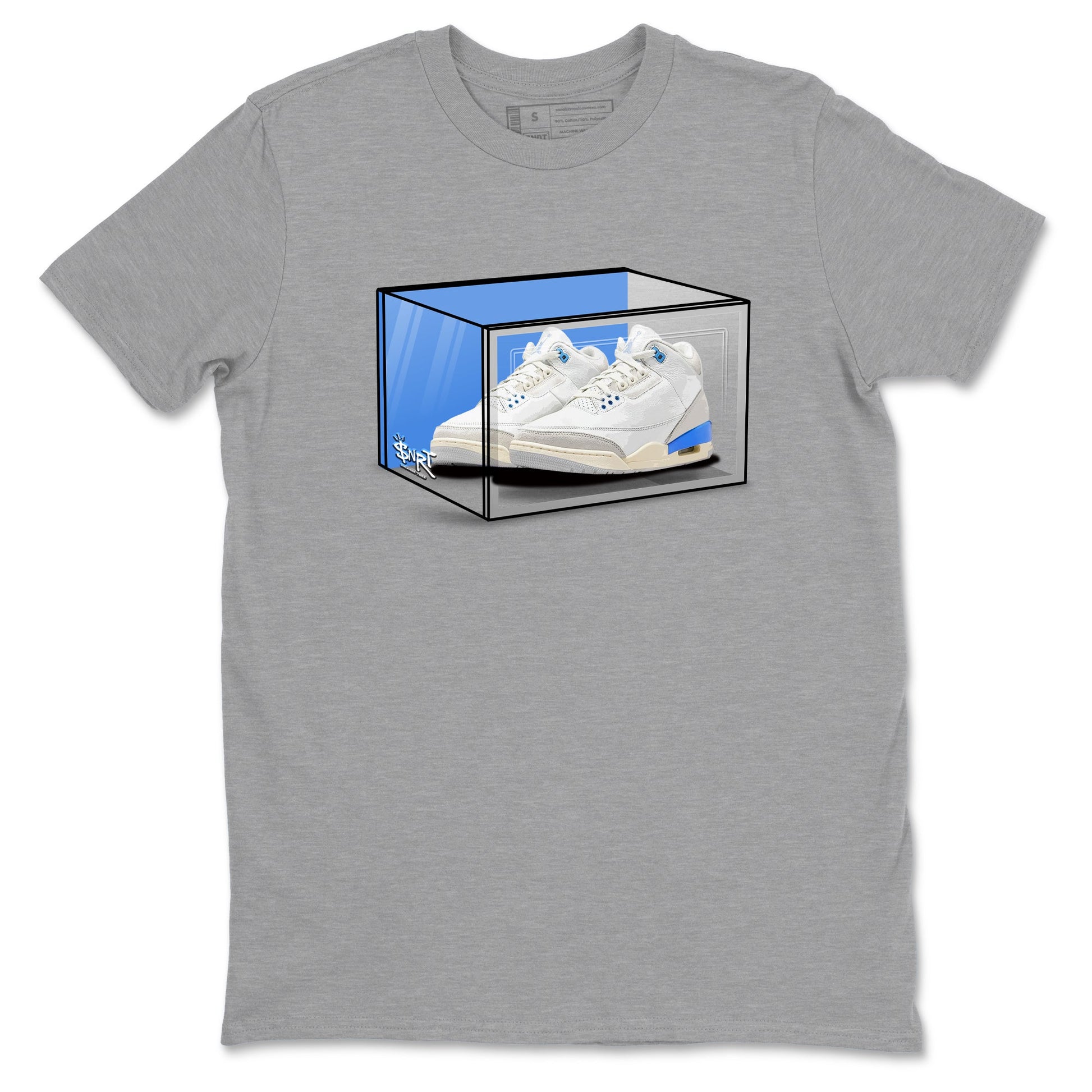 Air Jordan 3 Lucky Shorts shirts to match jordans Shoe Box sneaker match tees Air Jordan 3 Retro Lucky Shorts match shoes to clothes SNRT Sneaker Tees unisex cotton Heather Grey 2 shirts