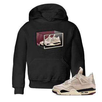 4s A Ma Maniere x Fossil Stone shirts to match jordans Shoe Box sneaker match tees Air Jordan 4 A Ma Maniere x Fossil Stone match shoes to clothes SNRT Sneaker Tees Youth Baby Black 1 tee