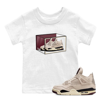 4s A Ma Maniere x Fossil Stone shirts to match jordans Shoe Box sneaker match tees Air Jordan 4 A Ma Maniere x Fossil Stone match shoes to clothes SNRT Sneaker Tees Youth Baby White 1 tee