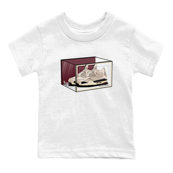 4s A Ma Maniere x Fossil Stone shirts to match jordans Shoe Box sneaker match tees Air Jordan 4 A Ma Maniere x Fossil Stone match shoes to clothes SNRT Sneaker Tees Youth Baby White 2 tee