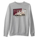 4s A Ma Maniere x Fossil Stone shirts to match jordans Shoe Box sneaker match tees Air Jordan 4 A Ma Maniere x Fossil Stone match shoes to clothes SNRT Sneaker Tees unisex cotton Heather Grey 2 shirts