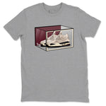 4s A Ma Maniere x Fossil Stone shirts to match jordans Shoe Box sneaker match tees Air Jordan 4 A Ma Maniere x Fossil Stone match shoes to clothes SNRT Sneaker Tees unisex cotton Heather Grey 2 shirts