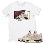 4s A Ma Maniere x Fossil Stone shirts to match jordans Shoe Box sneaker match tees Air Jordan 4 A Ma Maniere x Fossil Stone match shoes to clothes SNRT Sneaker Tees unisex cotton White 1 shirts