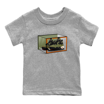 Sneaker match tees – Sneaker Tees To Match Undefeated inspired colorways Air Jordan 4 OG Olive Shoes  – Shoe Box Kids T-Shirt Heather Grey 2