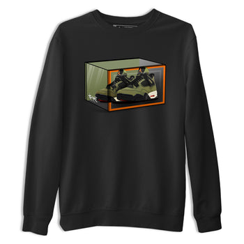 Sneaker match tees – Sneaker Tees To Match Undefeated inspired colorways Air Jordan 4 OG Olive Shoes  – Shoe Box Tee Black 2