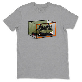 Sneaker match tees – Sneaker Tees To Match Undefeated inspired colorways Air Jordan 4 OG Olive Shoes  – Shoe Box Tee Heather Grey 2