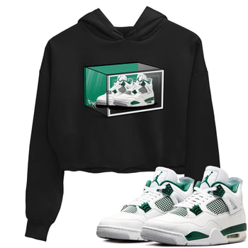 4s Oxidized Green shirts to match jordans Shoe Box sneaker match tees Air Jordan 4 Oxidized Green SNRT Sneaker Tees streetwear brand Black 1 crop tee