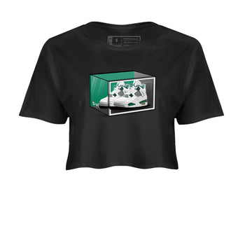 4s Oxidized Green shirts to match jordans Shoe Box sneaker match tees Air Jordan 4 Oxidized Green SNRT Sneaker Tees streetwear brand Black 2 crop tee