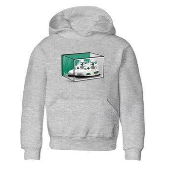 4s Oxidized Green shirts to match jordans Shoe Box sneaker match tees Air Jordan 4 Oxidized Green SNRT Sneaker Tees streetwear brand Baby and Youth Heather Grey 2 cotton tee