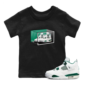4s Oxidized Green shirts to match jordans Shoe Box sneaker match tees Air Jordan 4 Oxidized Green SNRT Sneaker Tees streetwear brand Baby and Youth Black 1 cotton tee