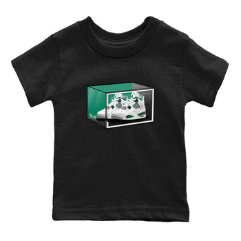 4s Oxidized Green shirts to match jordans Shoe Box sneaker match tees Air Jordan 4 Oxidized Green SNRT Sneaker Tees streetwear brand Baby and Youth Black 2 cotton tee