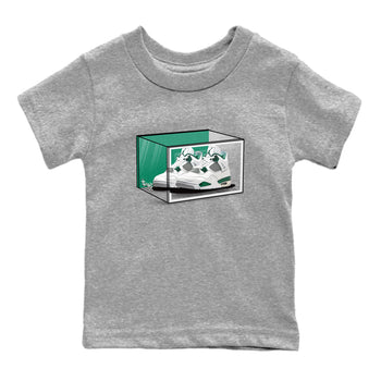 4s Oxidized Green shirts to match jordans Shoe Box sneaker match tees Air Jordan 4 Oxidized Green SNRT Sneaker Tees streetwear brand Baby and Youth Heather Grey 2 cotton tee
