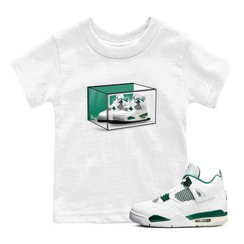4s Oxidized Green shirts to match jordans Shoe Box sneaker match tees Air Jordan 4 Oxidized Green SNRT Sneaker Tees streetwear brand Baby and Youth White 1 cotton tee