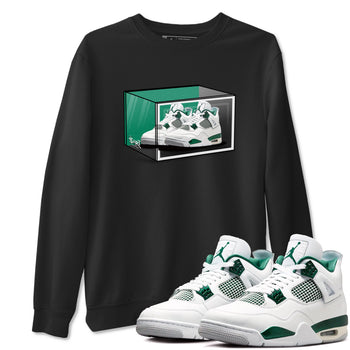 4s Oxidized Green shirts to match jordans Shoe Box sneaker match tees Air Jordan 4 Oxidized Green SNRT Sneaker Tees streetwear brand Black 1 unisex cotton tee