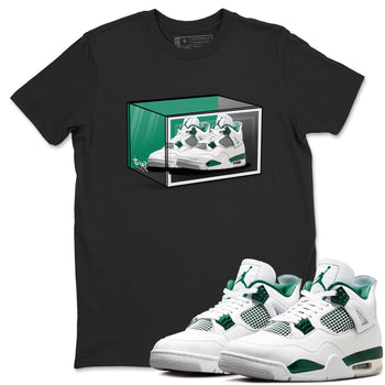 4s Oxidized Green shirts to match jordans Shoe Box sneaker match tees Air Jordan 4 Oxidized Green SNRT Sneaker Tees streetwear brand Black 1 unisex cotton tee