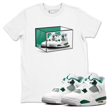 4s Oxidized Green shirts to match jordans Shoe Box sneaker match tees Air Jordan 4 Oxidized Green SNRT Sneaker Tees streetwear brand White 1 unisex cotton tee